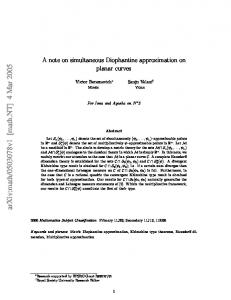 A note on simultaneous Diophantine approximation on planar curves