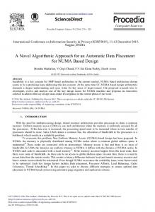 A Novel Algorithmic Approach for an Automatic Data ... - Science Direct