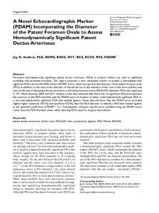 A Novel Echocardiographic Marker (PDAM) - SAGE Journals