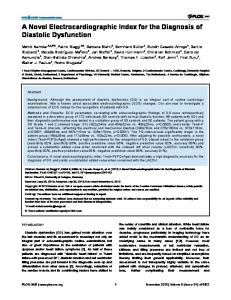 A Novel Electrocardiographic Index for the ... - Semantic Scholar