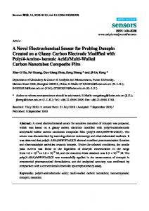 A Novel Electrochemical Sensor for Probing Doxepin Created ... - MDPI