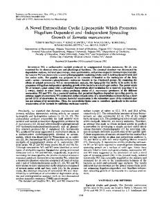 A Novel Extracellular Cyclic Lipopeptide Which Promotes Flagellum ...