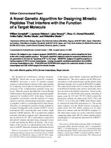 A Novel Genetic Algorithm for Designing ... - Wiley Online Library