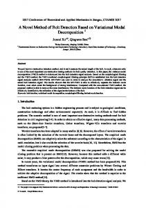 A Novel Method of Bolt Detection Based on Variational Modal