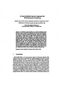 A Novel Modified Apriori Approach for Web Document Clustering - arXiv