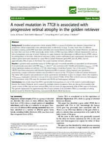 A novel mutation in TTC8 is associated with ... - Semantic Scholar