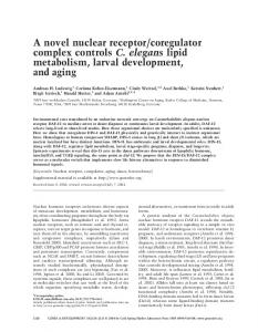 A novel nuclear receptor/coregulator complex controls C. elegans lipid ...