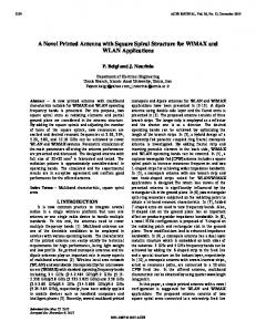 A Novel Printed Antenna with Square Spiral