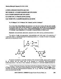 A novel spiroheterocyclization - Springer Link