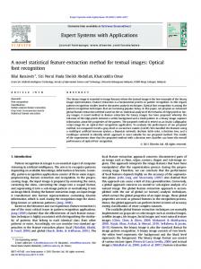 A novel statistical feature extraction method for ... - Semantic Scholar