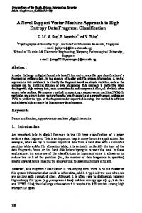 A Novel Support Vector Machine Approach to High Entropy Data ...