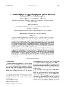 A Parameterization for the Effects of Ozone on the ... - AMS Journals