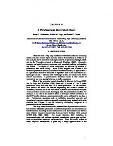 A Parsimonious Watershed Model - CiteSeerX