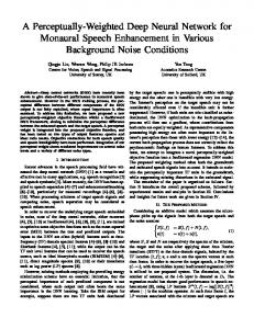 A Perceptually-Weighted Deep Neural Network for Monaural Speech