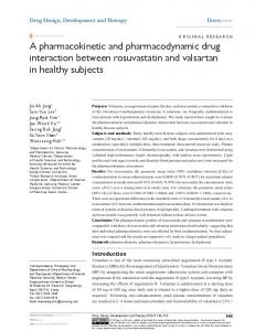 a pharmacokinetic and pharmacodynamic drug ... - Semantic Scholar