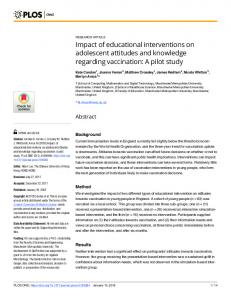 A pilot study - PLOS