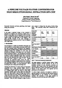 a pipeline voltage-to-time converter for high resolution signal ...