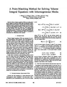 A Point-Matching Method for Solving Volume Integral ... - IEEE Xplore