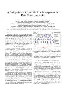 A Policy-Aware Virtual Machine Management in Data Center Networks