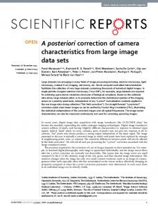 A posterioricorrection of camera characteristics ... - Semantic Scholar