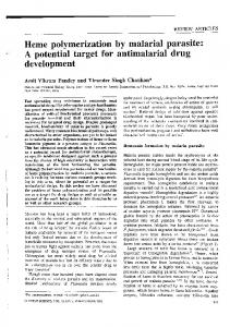 A potential target for antimalarial drug