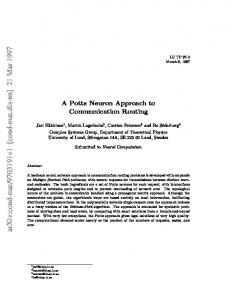 A Potts Neuron Approach to Communication Routing