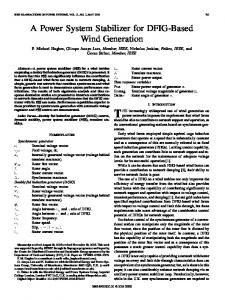 A Power System Stabilizer for DFIG-Based Wind ... - IEEE Xplore