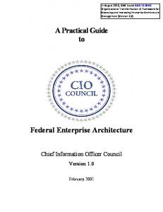 A Practical Guide to Federal Enterprise Architecture