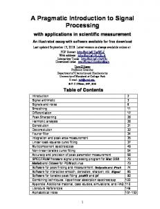 A Pragmatic Introduction to Signal Processing