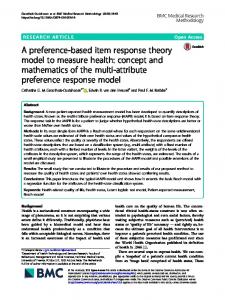 A preference-based item response theory model to measure health ...