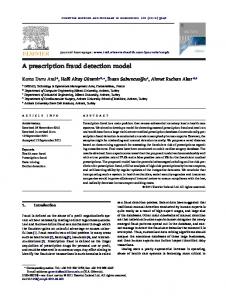 A prescription fraud detection model