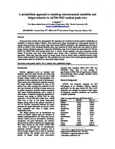 A probabilistic approach to modeling microstructural ... - CiteSeerX