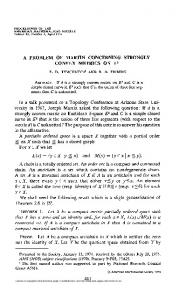 a problem of martin concerning strongly - American Mathematical ...