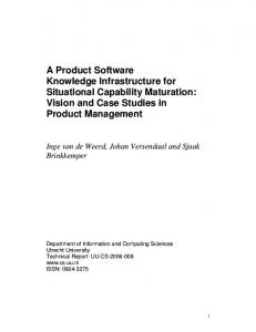 A Product Software Knowledge Infrastructure for ... - Semantic Scholar