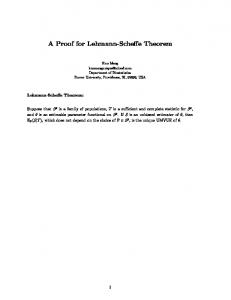 A Proof for Lehmann-Scheffe Theorem