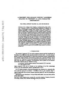 A property for locally convex $^* $-algebras related to Property $(T