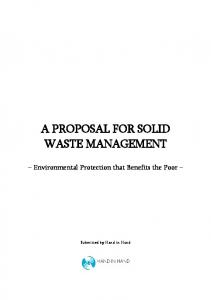 a proposal for solid waste management