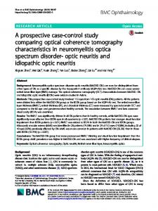 A prospective case-control study comparing optical