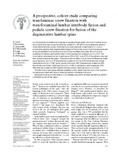 A prospective, cohort study comparing