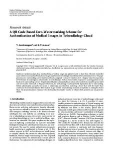 A QR Code Based Zero-Watermarking Scheme for Authentication of ...