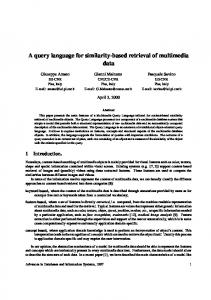 A query language for similarity-based retrieval of ... - Semantic Scholar