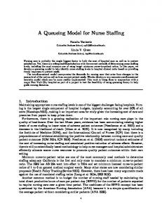 A Queueing Model for Nurse Staffing