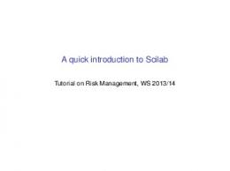 A quick introduction to Scilab