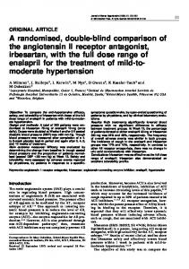 A randomised, double-blind comparison of the angiotensin II receptor ...