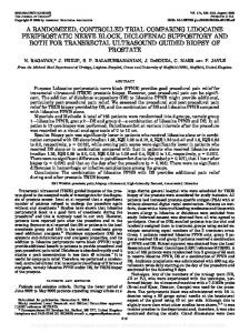 a randomized, controlled trial comparing lidocaine periprostatic ... - Rima