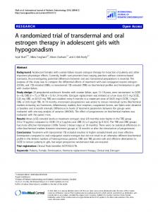 A randomized trial of transdermal and oral estrogen therapy in ...