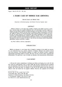 A RARE CASE OF MIDDLE EAR ADENOMA