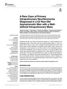 A Rare Case of Primary Intrapulmonary