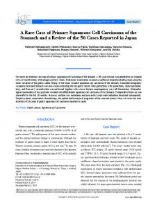 A Rare Case of Primary Squamous Cell ... - KoreaMed Synapse