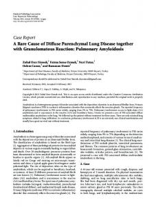 A Rare Cause of Diffuse Parenchymal Lung Disease together with ...